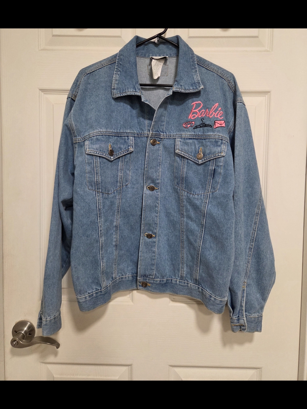 VTG 90s Jerry Leigh Barbie Denim Jacket Size Large 1995 Mattel Made In USA
